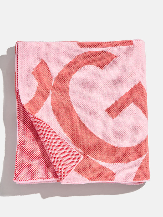 Ramble On Custom Blanket - Light Pink/Red