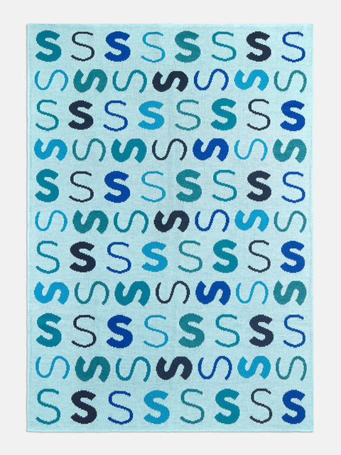 Upside Down & All Around Custom Blanket - Light Blue/Blue