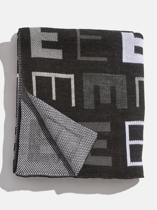 Upside Down & All Around Custom Blanket - Black/Gray