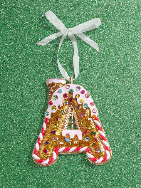 Gingerbread Initial Ornament - Gingerbread Initial Ornament