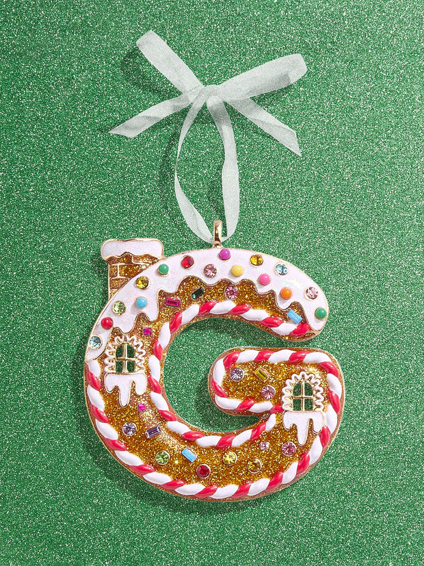 Gingerbread Initial Ornament - Gingerbread Initial Ornament