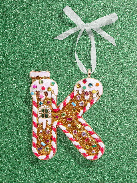 Gingerbread Initial Ornament - Gingerbread Initial Ornament