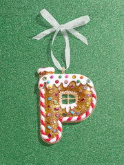 Gingerbread Initial Ornament - Gingerbread Initial Ornament