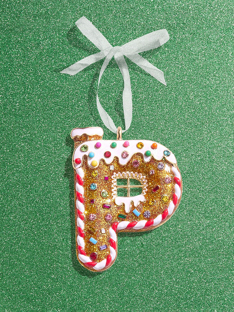 Gingerbread Initial Ornament - Gingerbread Initial Ornament