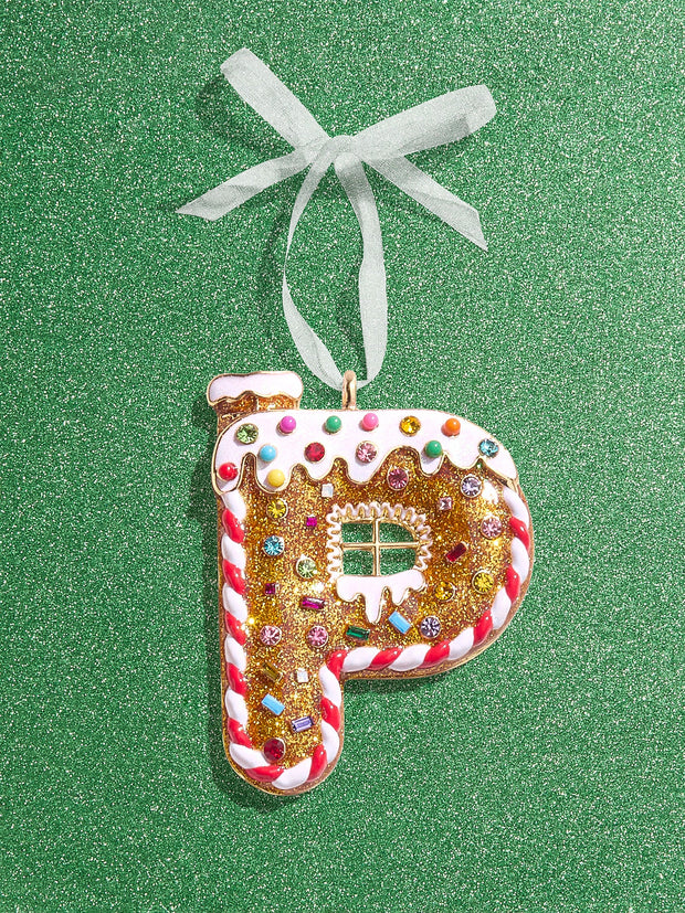 Gingerbread Initial Ornament - Gingerbread Initial Ornament