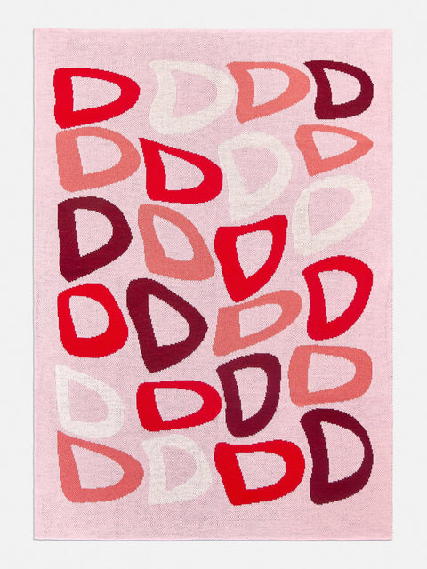 Get Wavy Custom Blanket - Light Pink/Red