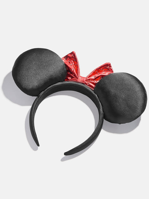 Disney Minnie Mouse Custom Ears Headband - Custom Black/Red Minnie Mouse Ears