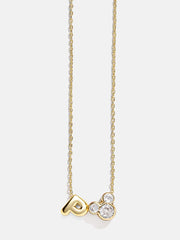 Disney Mickey Mouse Initial Necklace - Gold/Pavé