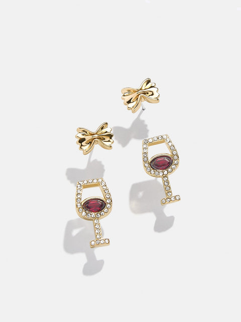 Endless Pastabilities Earring Set - Red Wine Earring Set