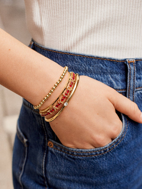 Custom Tennis Bracelet - Red