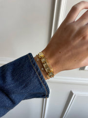 Custom Click & Go Bracelet  - Gold/Pavé