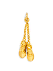 Tennis Shoes Charm - Gold