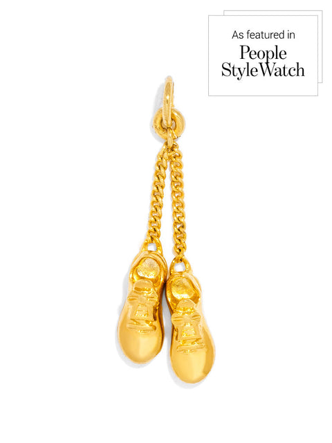 Tennis Shoes Charm - Gold