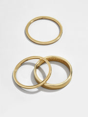 Tris 18K Gold Ring Set - Gold