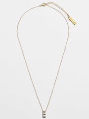 14K Gold Diamond Initial Necklace