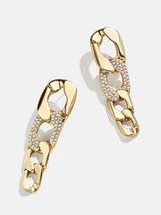 Michel Drop Earrings - Gold/Pavé