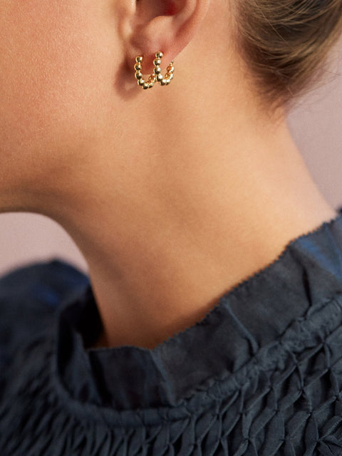 On A Swivel Earring Set - Gold