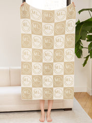 All Smiles Custom Blanket - Natural/Beige