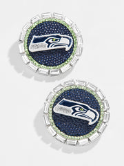 Seattle Seahawks NFL Statement Stud Earrings - Seattle Seahawks