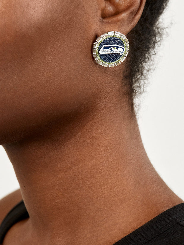 Seattle Seahawks NFL Statement Stud Earrings - Seattle Seahawks