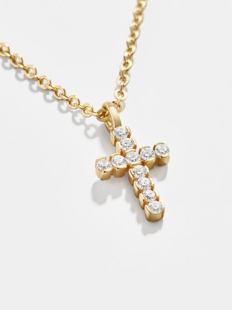 Agape 18K Gold Necklace - Gold/Pavé