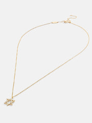 Star of David 18K Gold Necklace - Gold/Pavé