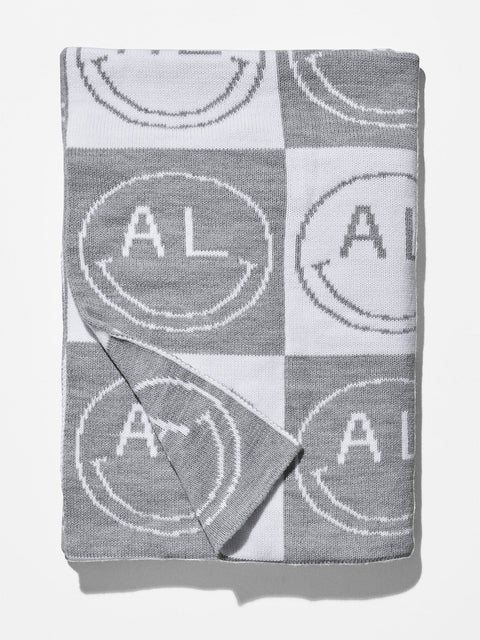 All Smiles Custom Blanket - Gray/White