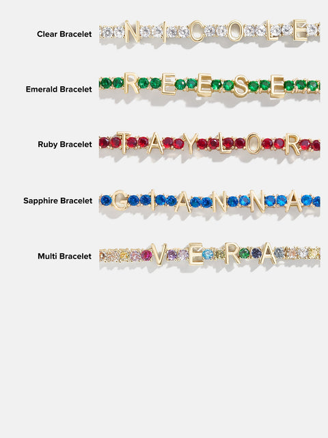 Custom Tennis Bracelet - Green