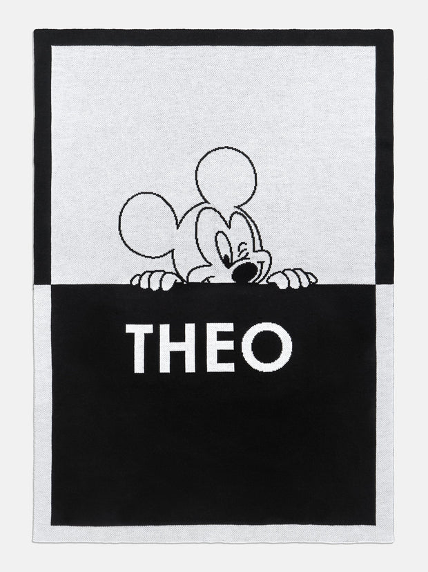 Mickey Mouse Disney Custom Blanket - Black/White