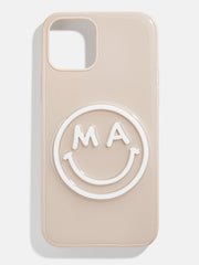 All Smiles Custom iPhone Case - Beige/White