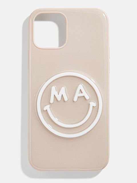 All Smiles Custom iPhone Case - Beige/White