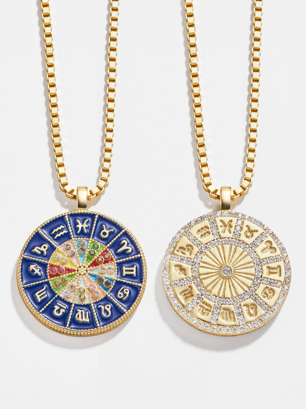 18K Gold Reversible Medallion Necklace - Astro