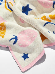 Sweet Tooth Kids' Custom Blanket - Orange/Pink/Blue