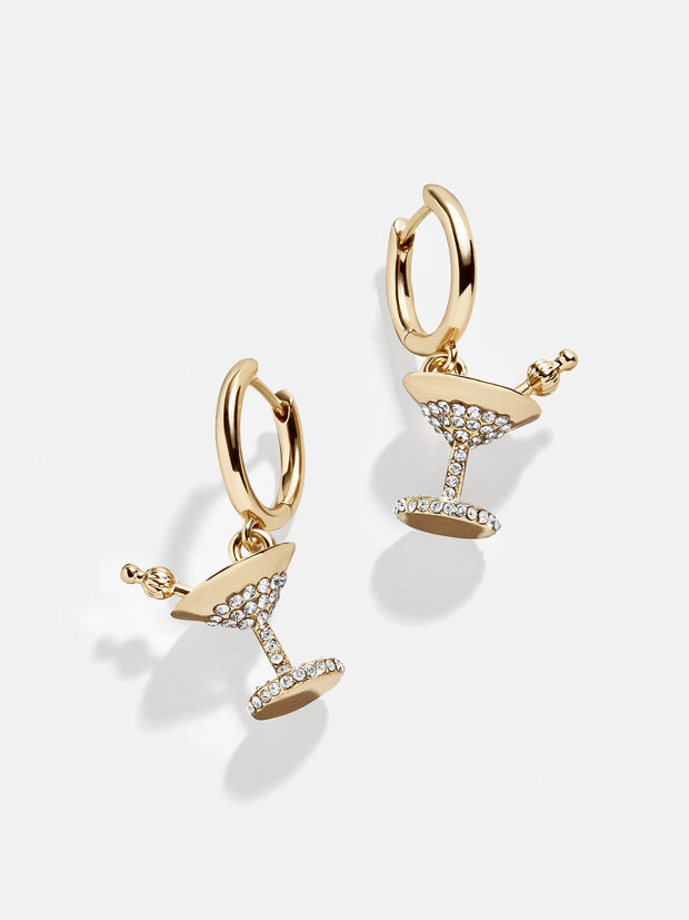 Down and Dirty Earrings - Gold/Pavé