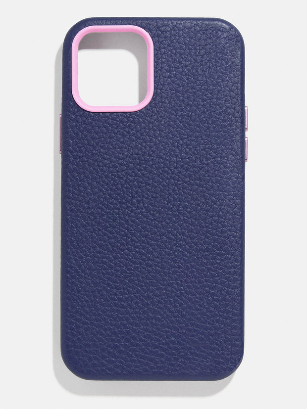 Leather Phone Case - Navy