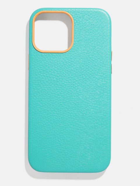 Leather Phone Case - Aqua