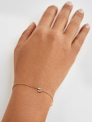 Maya Brenner Mini Letter Bracelet - Gold