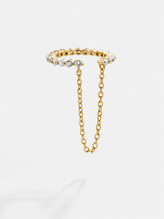 Kate 18K Gold Ear Cuff - Gold/Pavé