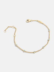 Yasmine 18K Birthstone Bracelet - Aquamarine