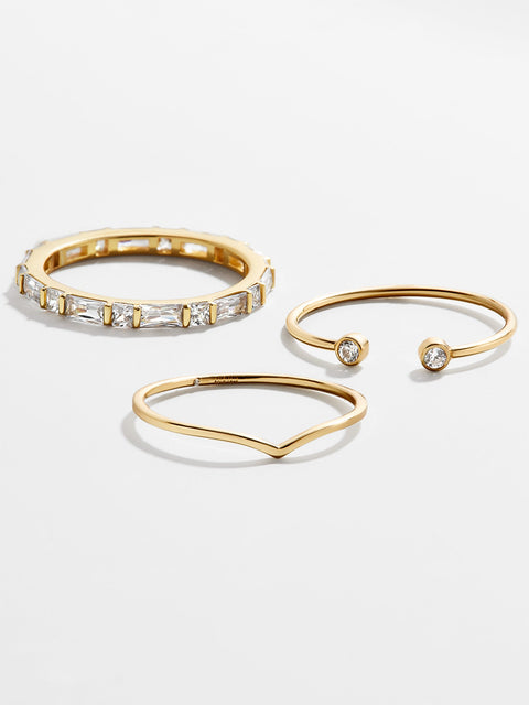 Mariah 18K Gold Ring Set - Gold