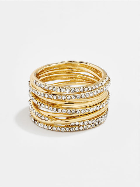 Jamila Ring - Gold/Pavé