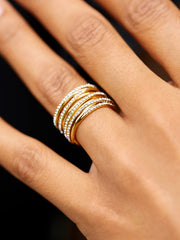 Jamila Ring - Gold/Pavé