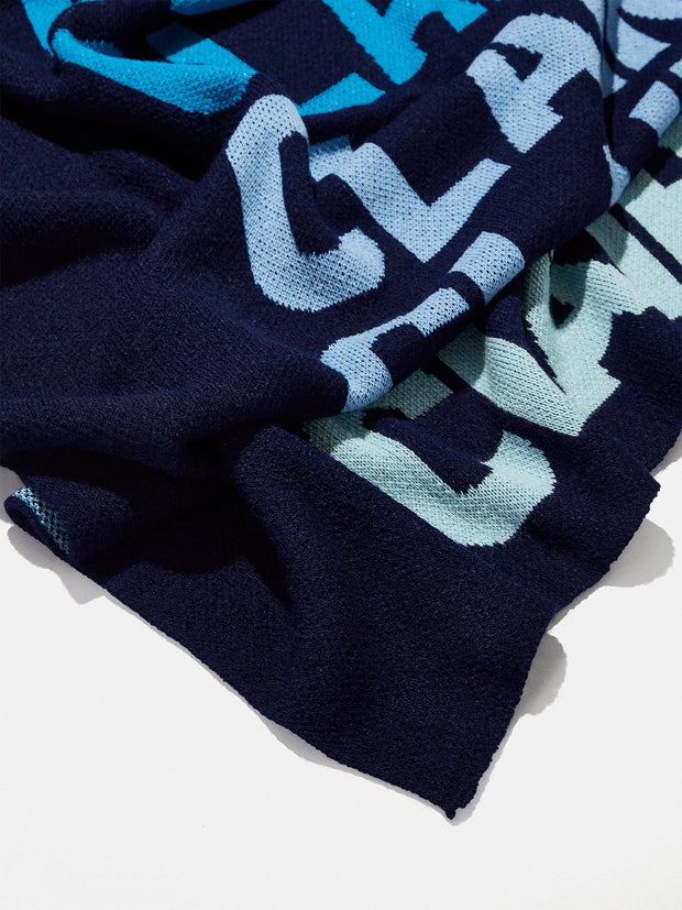 Ombre Name Custom Blanket - Navy/Blue