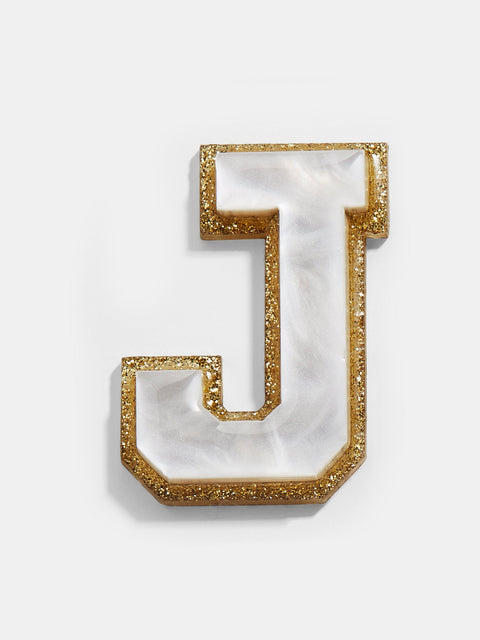 Varsity Initial Sticker - White/Gold