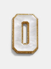 Varsity Initial Sticker - White/Gold