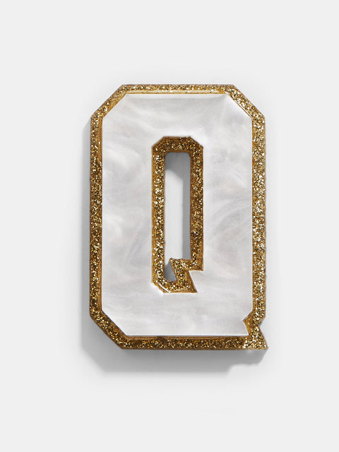 Varsity Initial Sticker - White/Gold