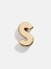 Single 14K Solid Gold Initial Earring - Gold