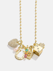 Jeweled Cluster Charm - Multi/Gold