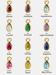 Birthstone Cluster Charm - Crystal