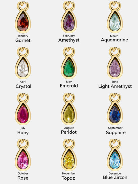 Birthstone Cluster Charm - Crystal